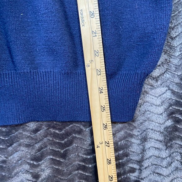 Abercrombie & Fitch Blue V-Neck Sweater "Go Sports" Casual Pullover, Womens sz L - Picture 8 of 8